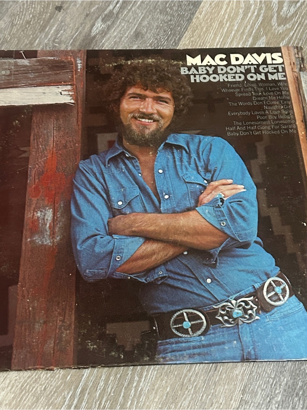 Vintage Mac Davis Vinyl LP Album Baby Don't Get Hooked On Me 1972 Columbia Rec